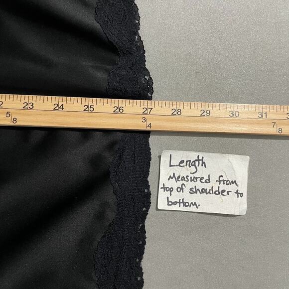 Envision Studio Top Plus Size 2X Lace Trimmed Satin Babydoll Dark Romantic Goth - Picture 11 of 11